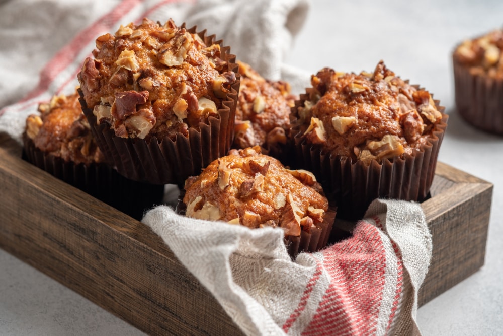 Banana Muffins with Pecans Recipe